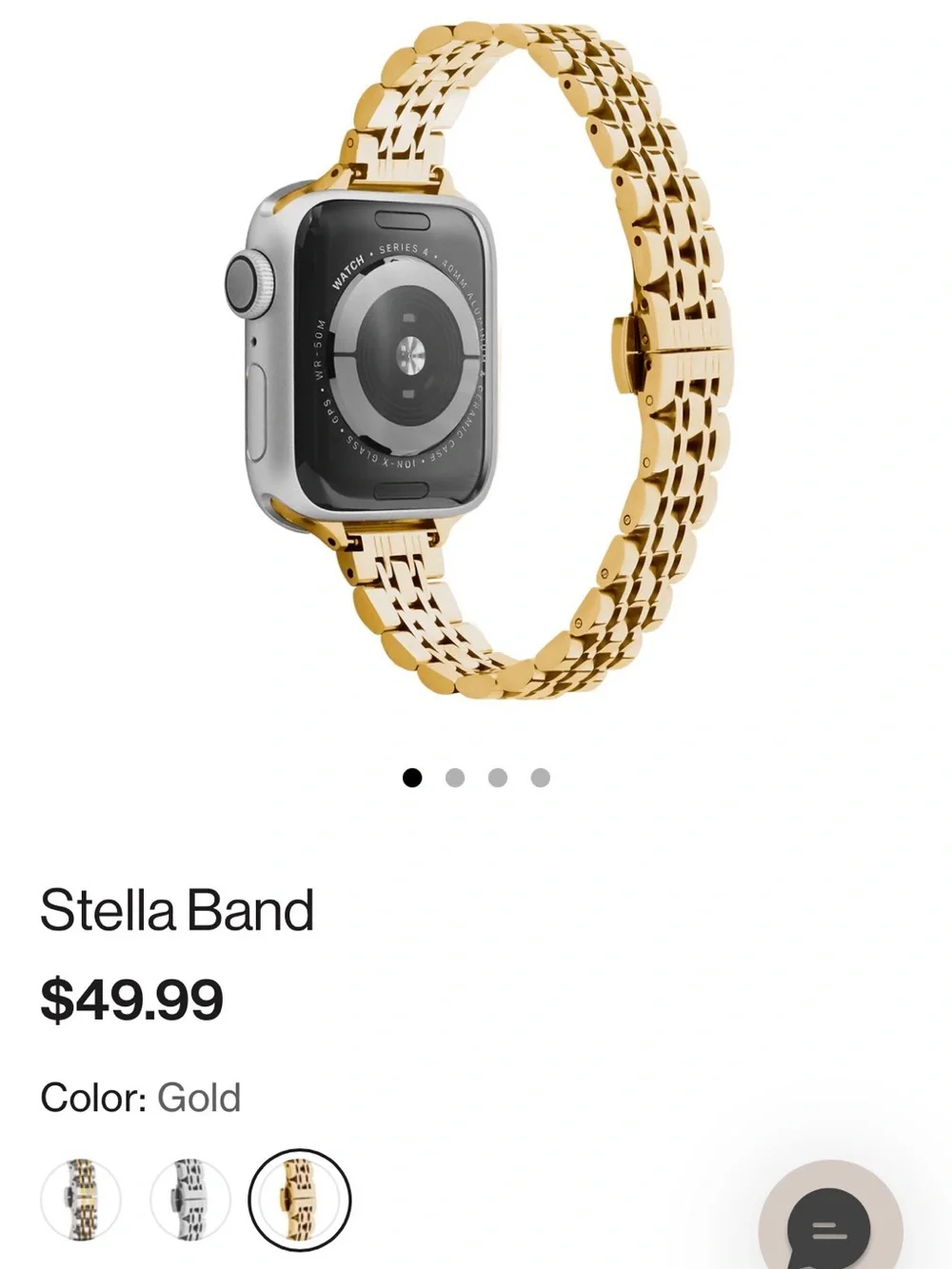 Solace Stella Band Gold Replacement Watch Strap for Apple Watch 38/40/41/42mm